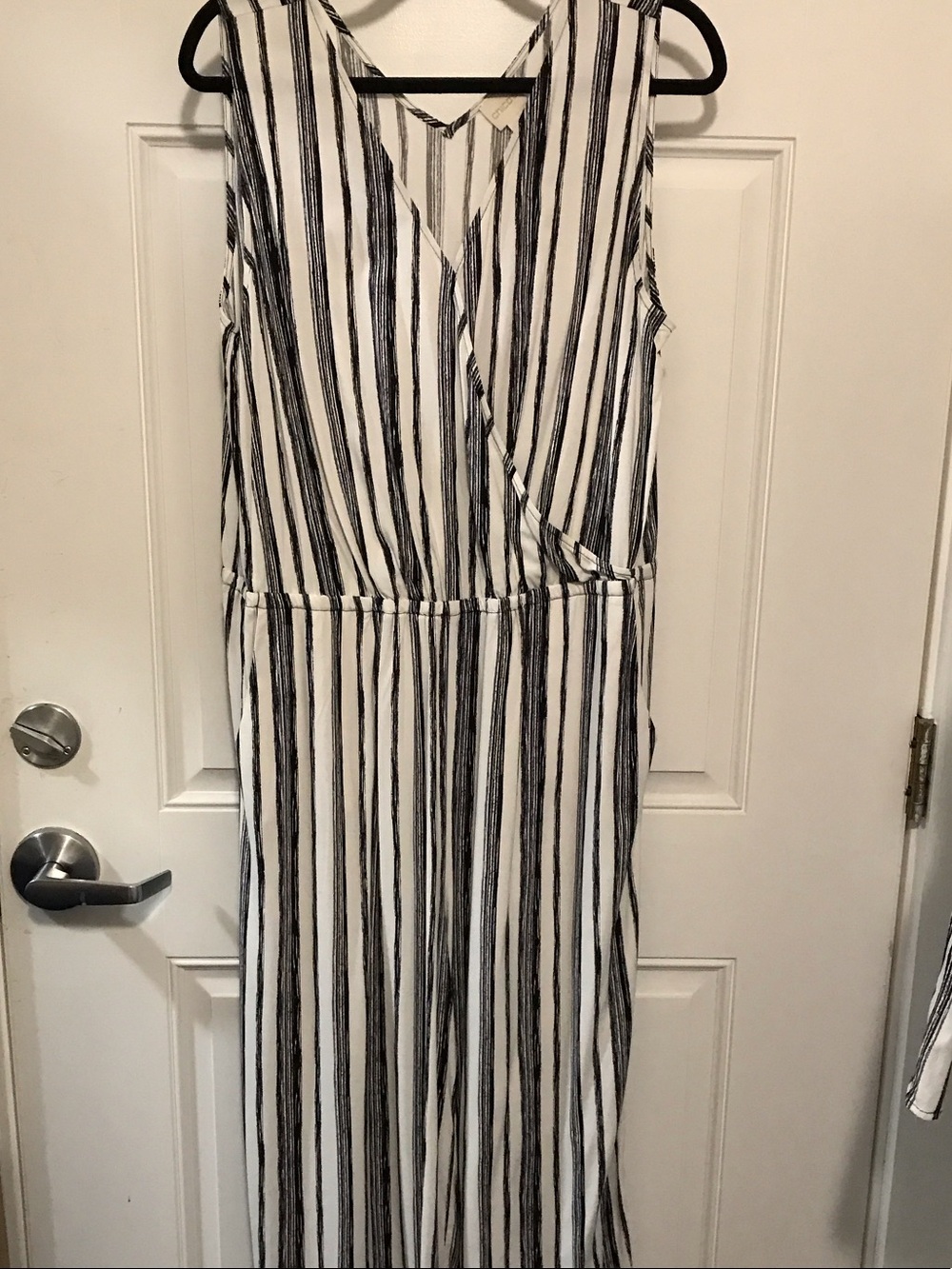 Chico's Black & White Striped 2 Piece  Jumpsuit